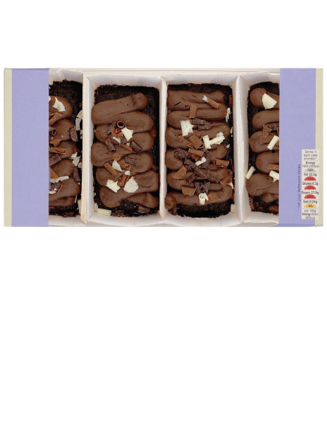  4 Chocolate Mini Loaf Cakes 