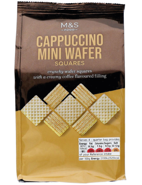  Cappuccino Wafer Squares  
