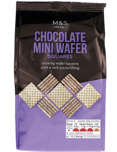  Chocolate Mini Wafer Squares 