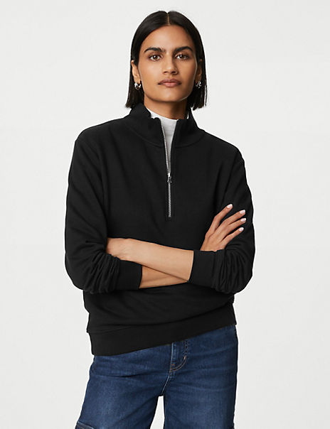 Half Zip Long Sleeve Top, Goodmove, M&S in 2023