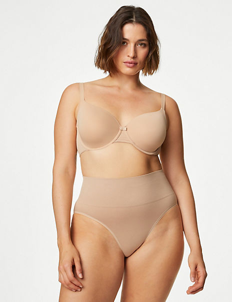 2pk Light Control Seamless High Leg Knickers