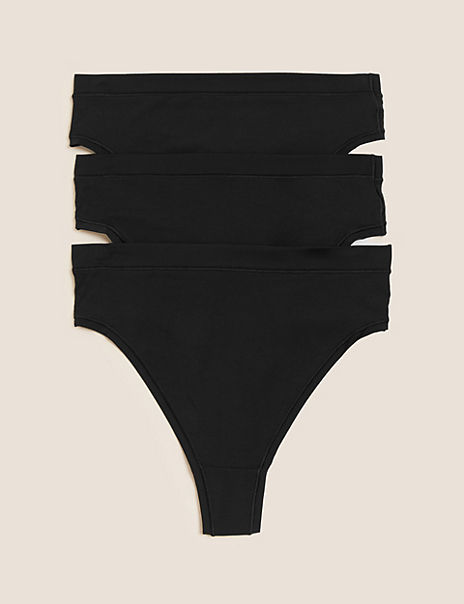 3pk Body Soft™ Lace Thongs, Body by M&S