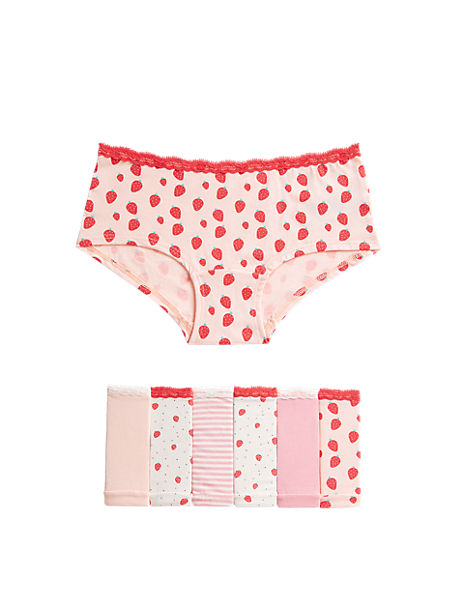 7pk Cotton with Stretch Shorts (5-16 Yrs)