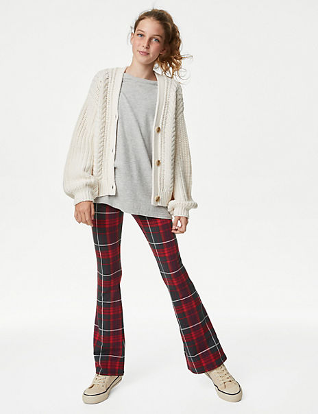 Faux Leather Flared Trousers (6-16 Yrs), M&S Collection