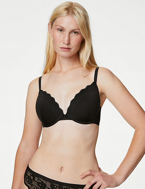 Lace Padded Plunge Wired Bra A-E - Marks and Spencer Cyprus