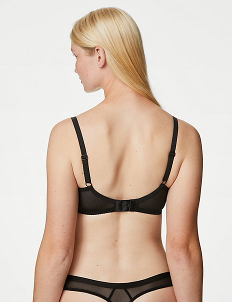 Lace Padded Plunge Wired Bra A-E