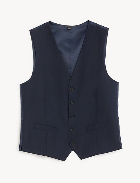 Cotton Rich V-Neck Sleeveless Cardigan, M&S Collection