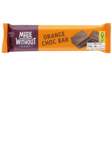  Made Without Dairy Orange Choc Bar 