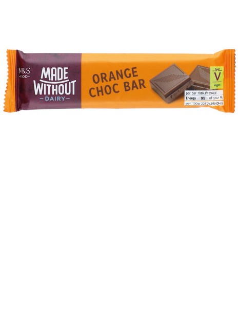 Made Without Dairy Orange Choc Bar