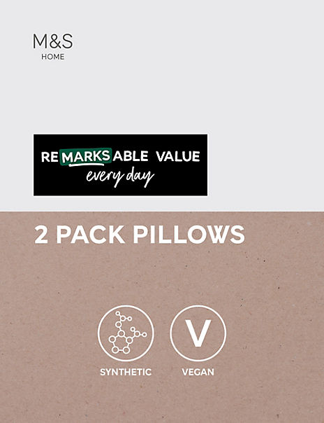 2pk Microfibre Medium Pillows