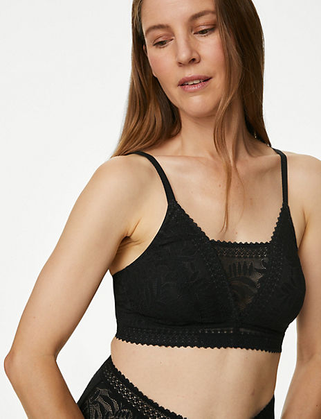 Buy MARKS & SPENCER M&S Lace Padded Bandeau Strapless Bra A-E 2024