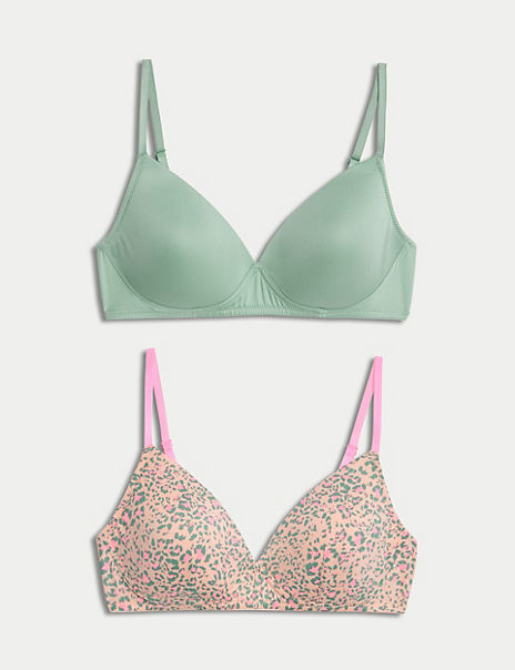 Buy MARKS & SPENCER M&S 2 Pack Padded Full Cup First Bras AA-D