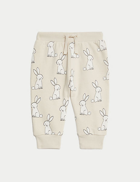  Cotton Rich Bunny Joggers (0-3 Yrs) 