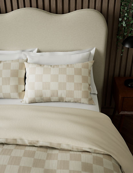 Pure Cotton Checked Bedding Set