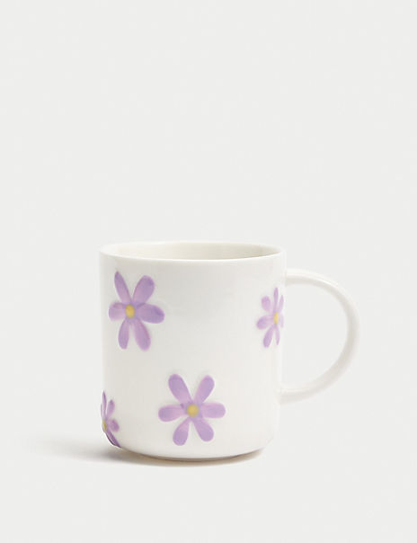 Embossed Floral Mug