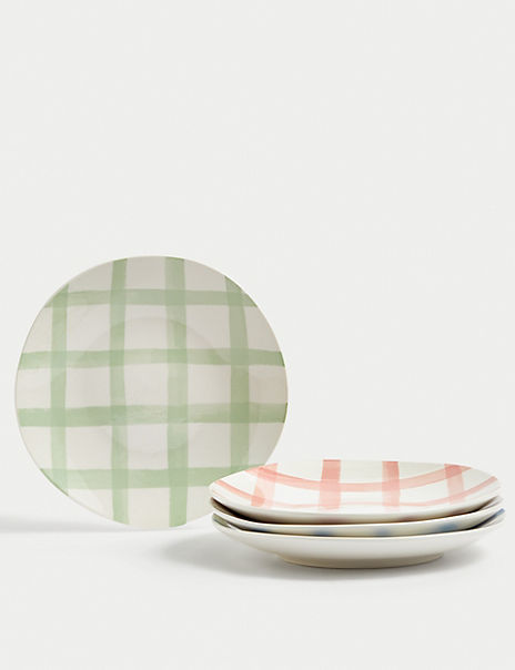 Set of 4 Striped Side Plates