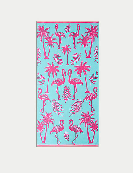  Pure Cotton Flamingo Beach Towel 