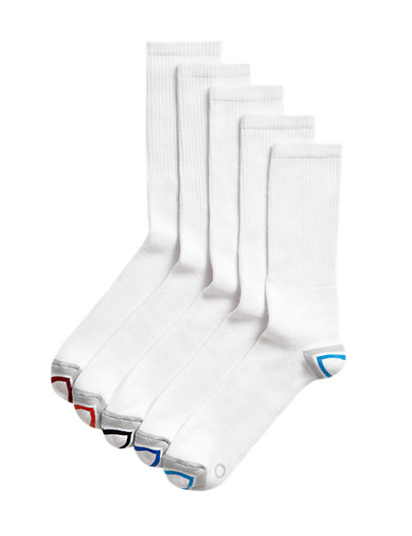 5pk Cotton Rich Cushioned Sports Socks