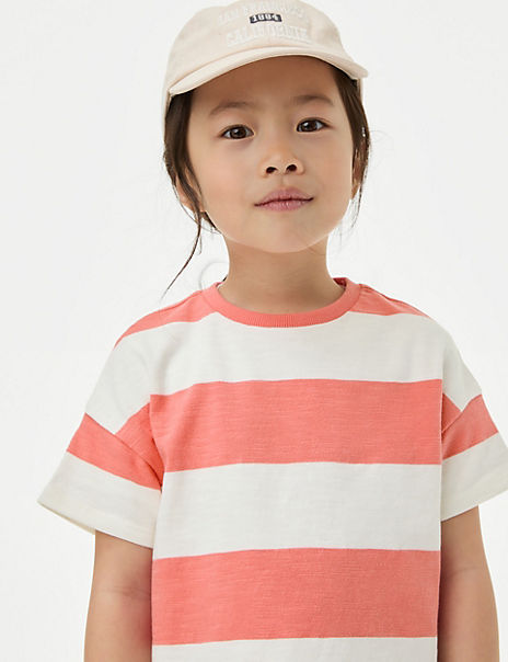 Pure Cotton Striped Dress (2-8 Yrs)