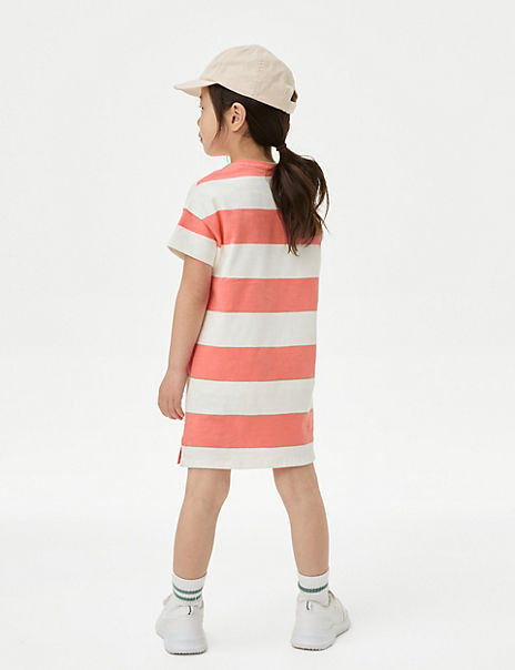 Pure Cotton Striped Dress (2-8 Yrs)