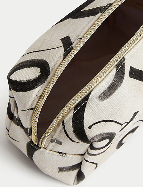 Square Monochrome Wash Bag