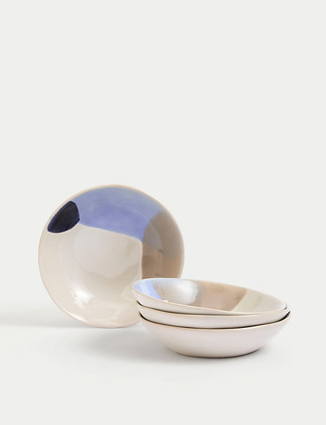 Set of 4 Watercolour Cereal Bowls
