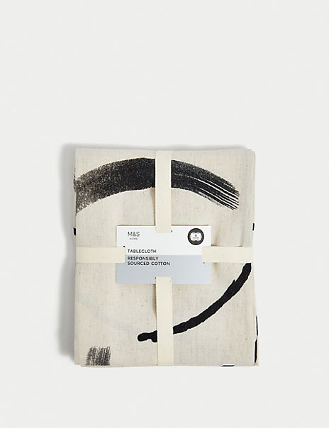 Printed Cotton with Linen Tablecloth