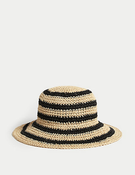  Straw Packable Bucket Hat 