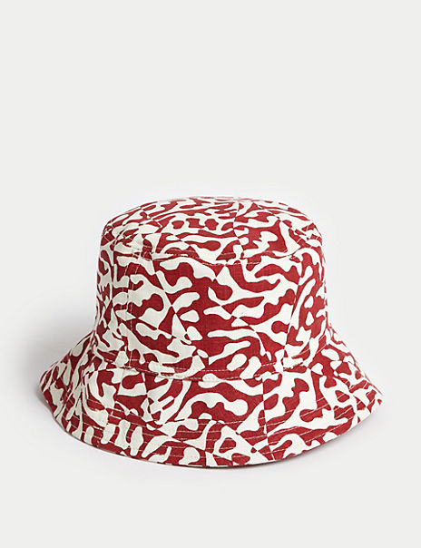 Pure Cotton Printed Bucket Hat 