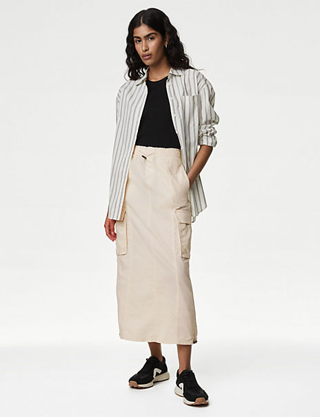 Cotton utility skirt sale