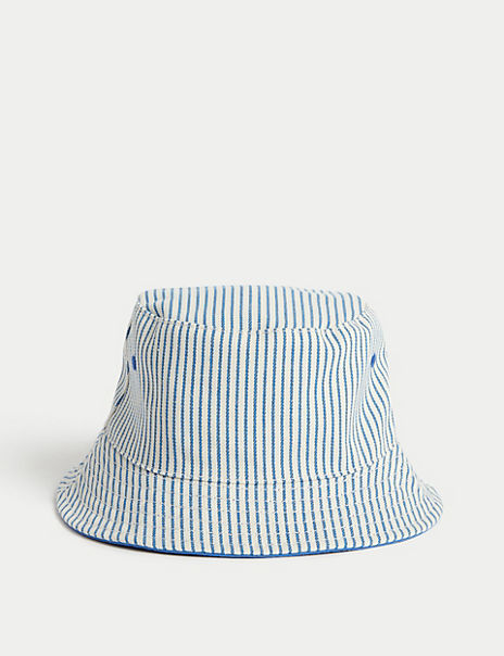  Kids’ Pure Cotton Striped Sun Hat (1-6 Yrs) 