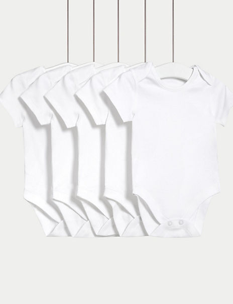 5pk Pure Cotton Bodysuits (5lbs-3 Yrs) 5pk Pure Cotton Bodysuits (5lbs-3 Yrs)