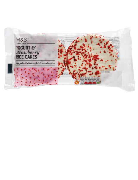 Yogurt & Strawberry Rice Cakes