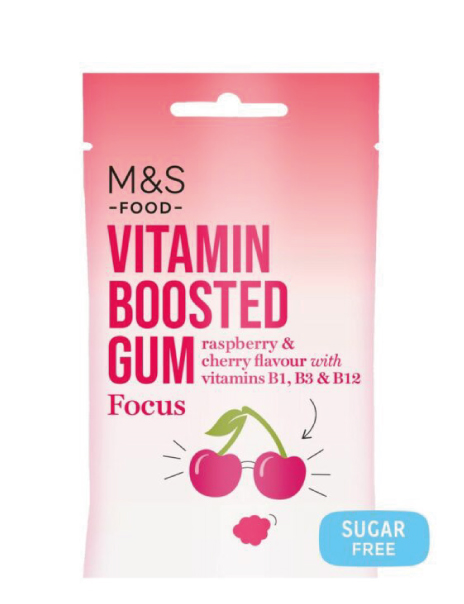 Vitamin Boosted Focus- Raspberry & Cherry chewing gum