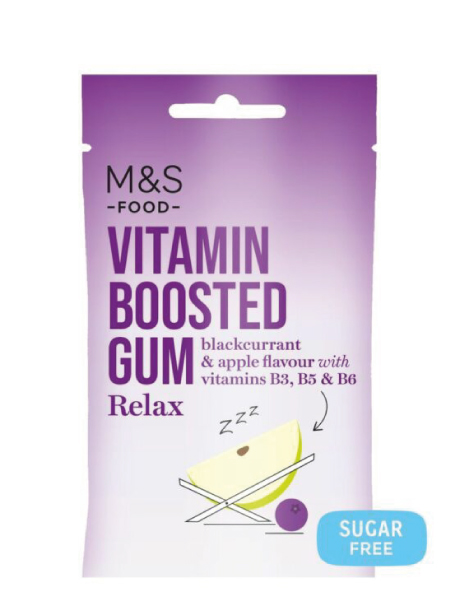 Vitamin Boosted Relax - blackcurrant & apple chewing gum