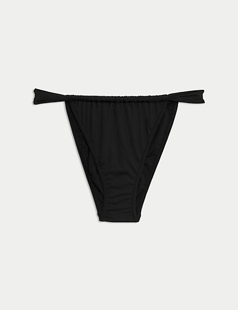 Tie Side High Leg Bikini Bottoms