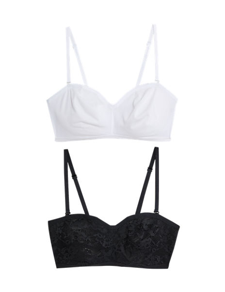 2pk Wired Strapless Bra A-E