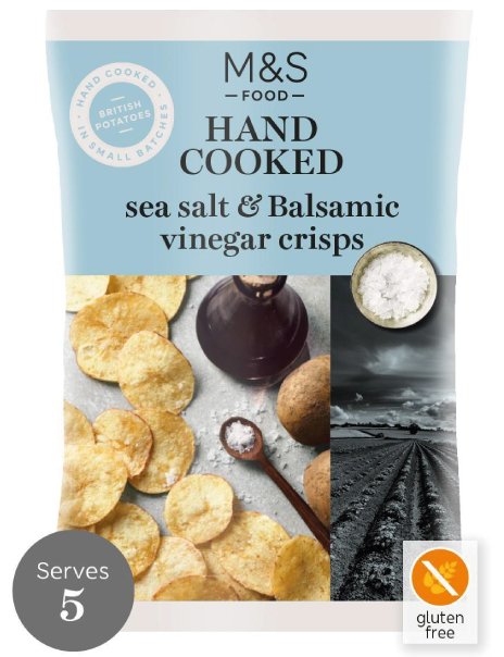 Hand Cooked Sea Salt & Balsamic Vinegar Crisps