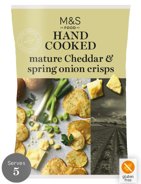 Hand Cooked Mature Cheddar & Red Onion Crisps