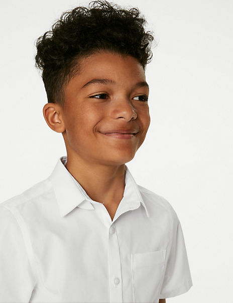 2pk Boys’ Slim Fit Non-Iron School Shirts (5-16 Yrs)