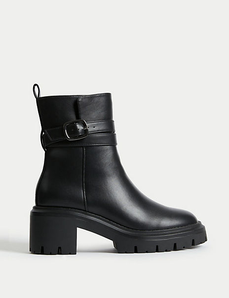 Chunky buckle boots best sale