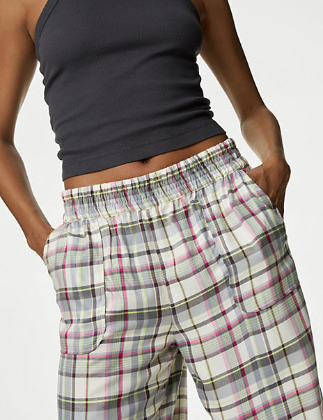 Checked Cuffed Hem Pyjama Bottoms Marks and Spencer Cyprus Symeonides Fashion House