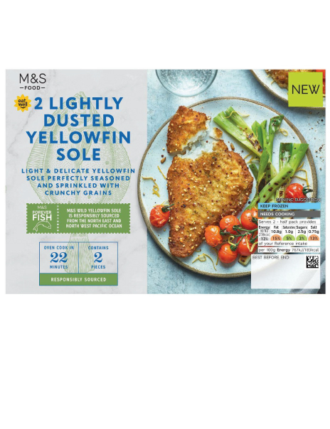 2 Lightly Dusted Yellowfin Sole