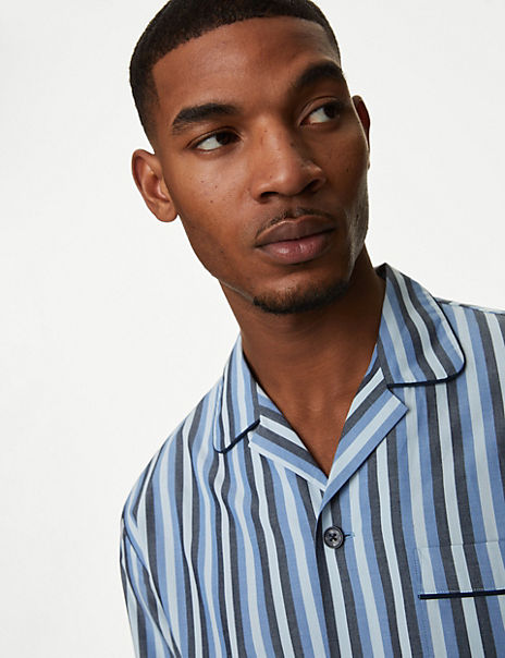 Pure Cotton Striped Pyjama Set