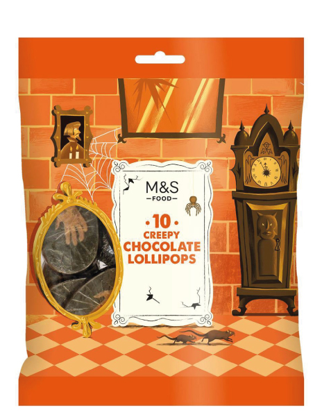 Halloween Haunted Head Milk Chocolate Lollies