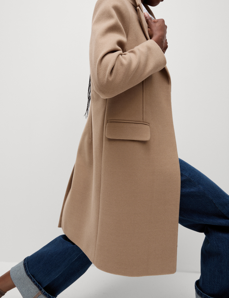 Mango structured wool coat camel hotsell