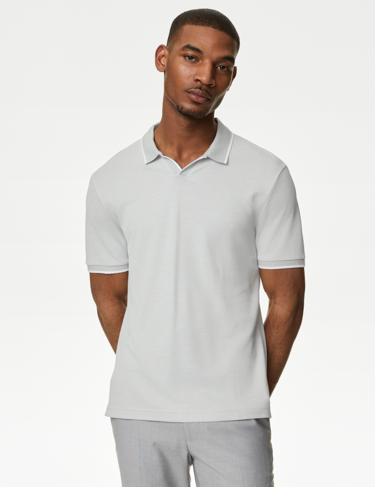 Modal Rich Revere Polo Shirt Marks and Spencer Cyprus Symeonides Fashion House