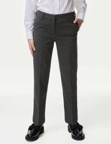 Girls’ Regular Leg Stretch Trousers (5-16 Yrs)