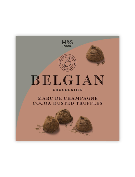 Belgian Marc De Champagne Cocoa Dusted Truffles