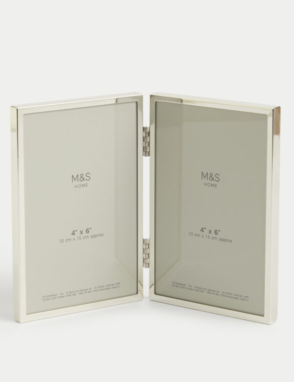 Metal Double Photo Frame 4x6 Inch